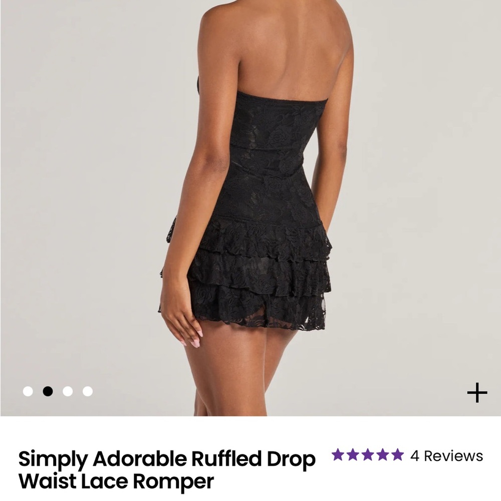 Windsor Black Lace Mini Dress - Picture 2 of 2